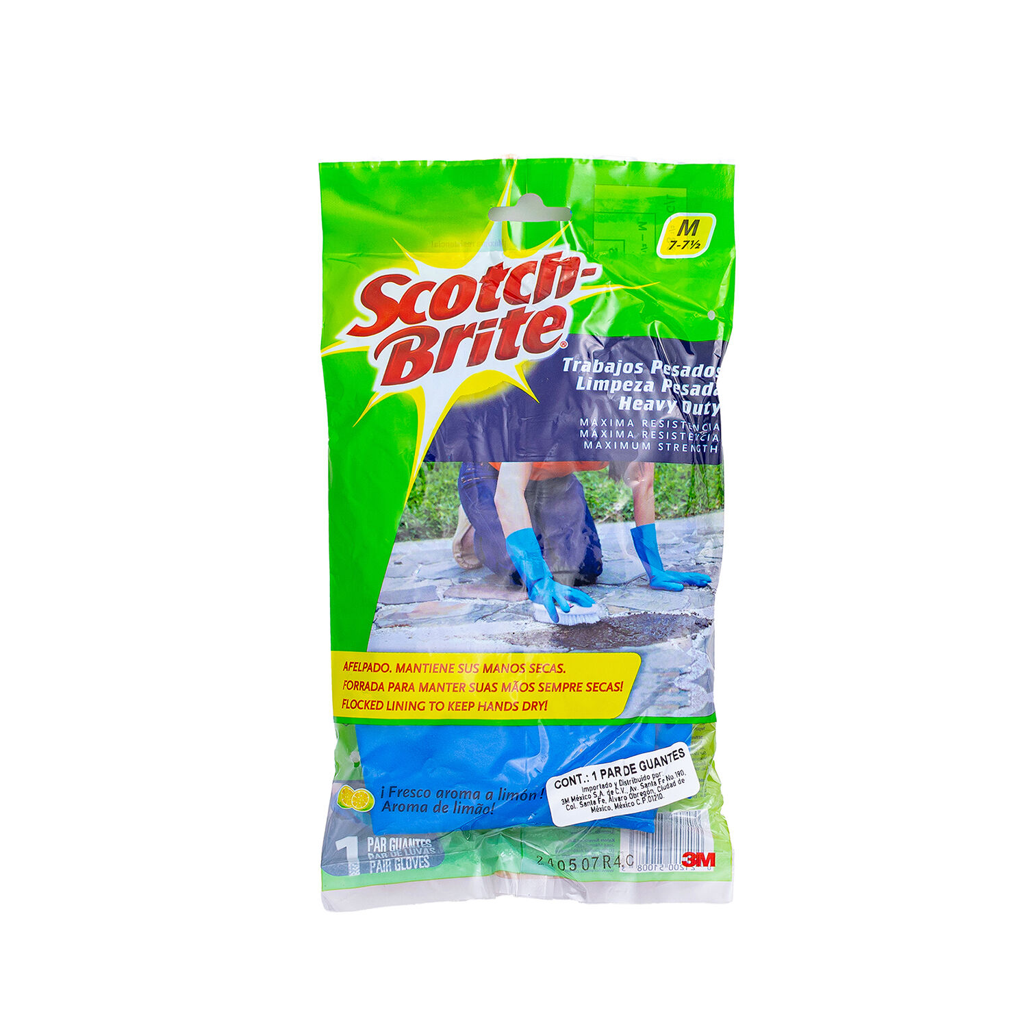 Guantes Afelp. Limp.Pesada Med Scotch Brite 1.0 Pza