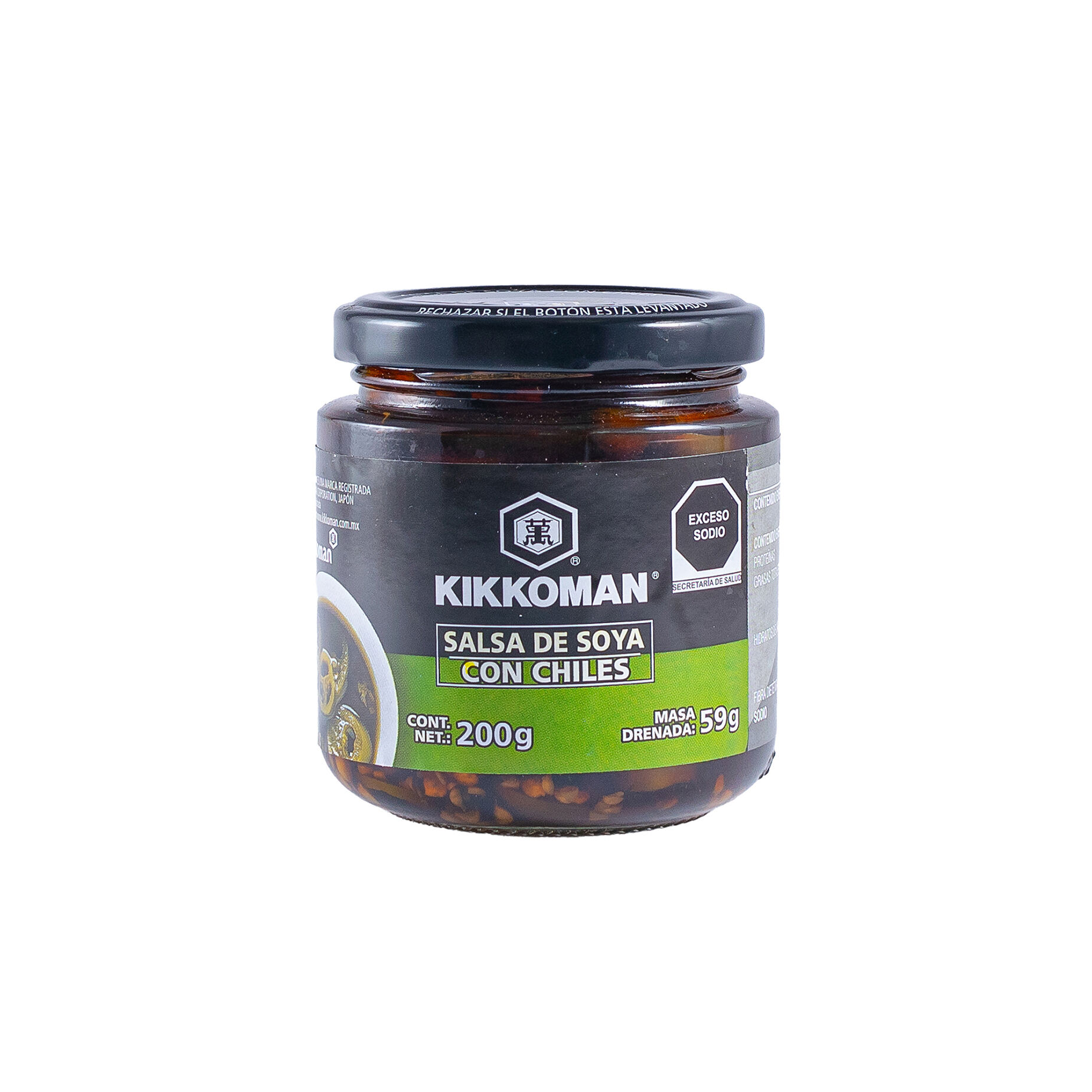 Salsa De Soya Con Chiles Troceados Kikkoman 200.0 Gr