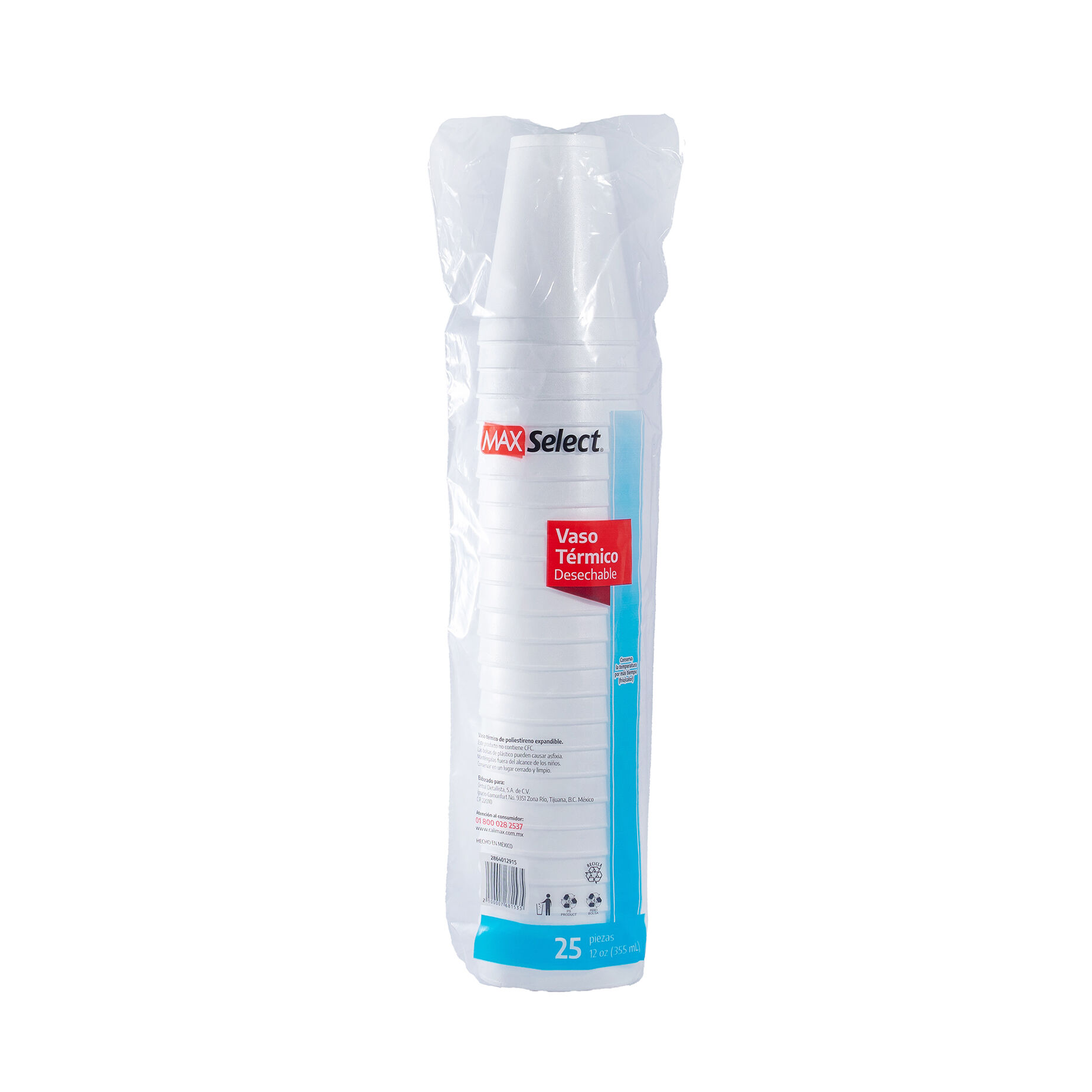 Vaso Foam 12 Oz Max Select 25.0 Pza