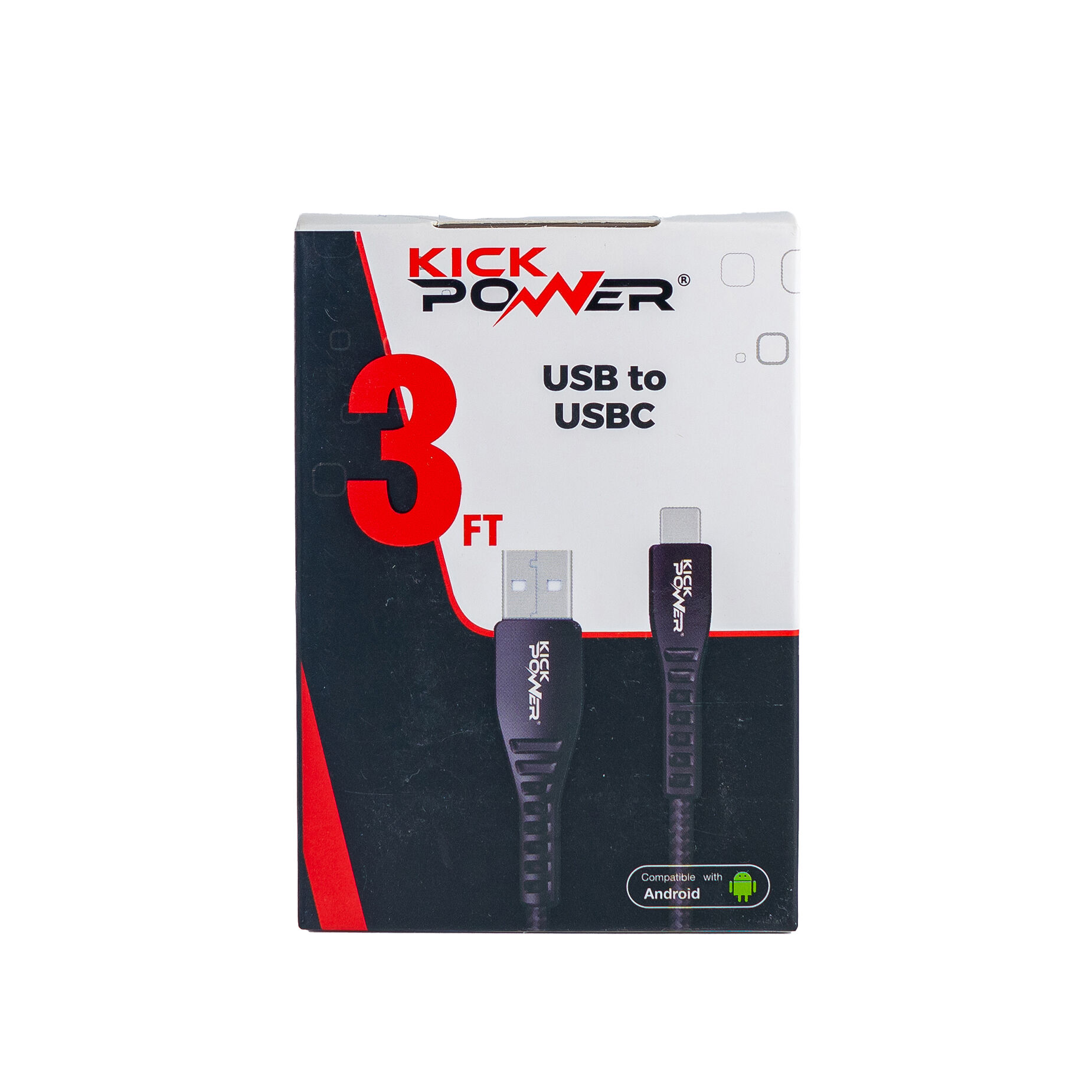 Cable V Plus Usb A Tipo C 3ft Kickpower 1.0 Pza
