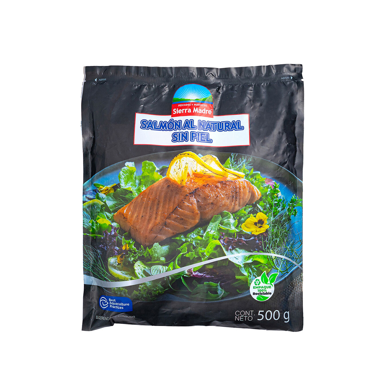 Salmon Natural Sin Piel Sierra Madre 500.0 Gr