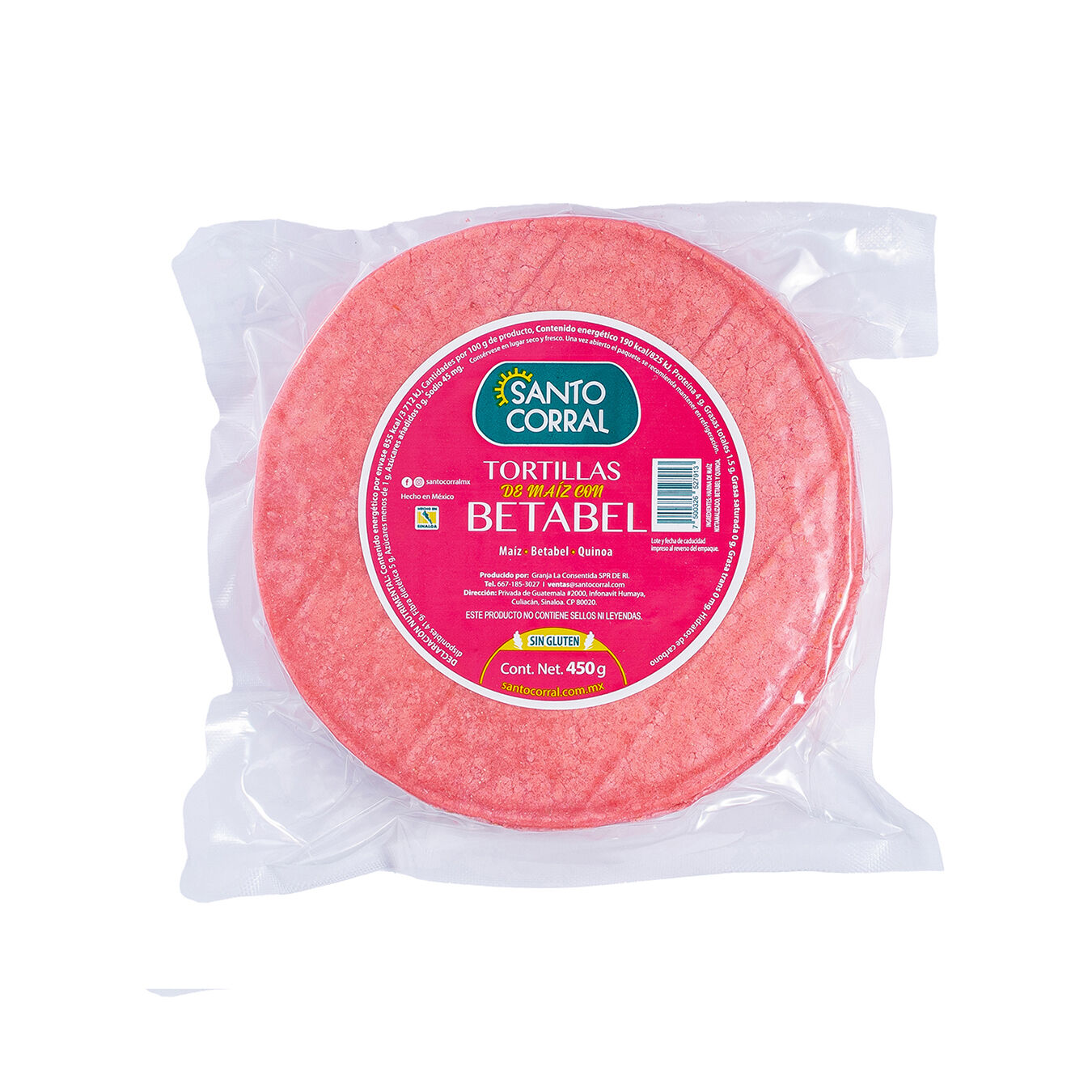 Tortilla De Betabel Con Quinoa Santo Corral 450.0 Gr