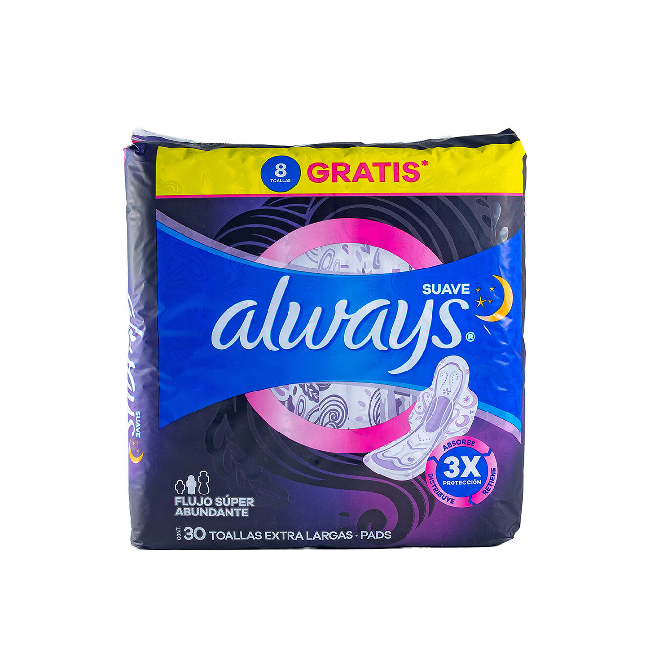 Nocturnas Suave Flujo Toallas Extra Largas Always 1.0