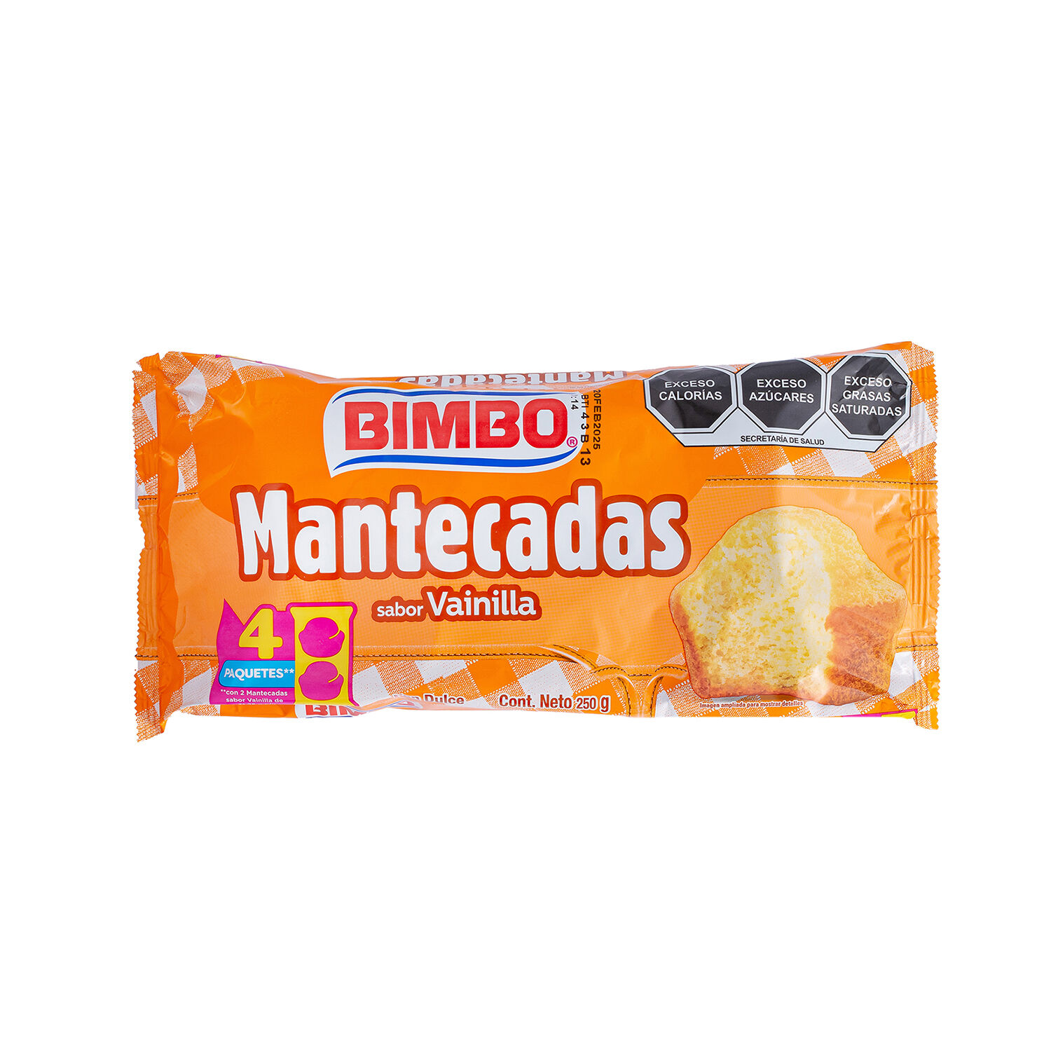 Mantecadas Sabor Vainilla Bimbo 8.0 Pza