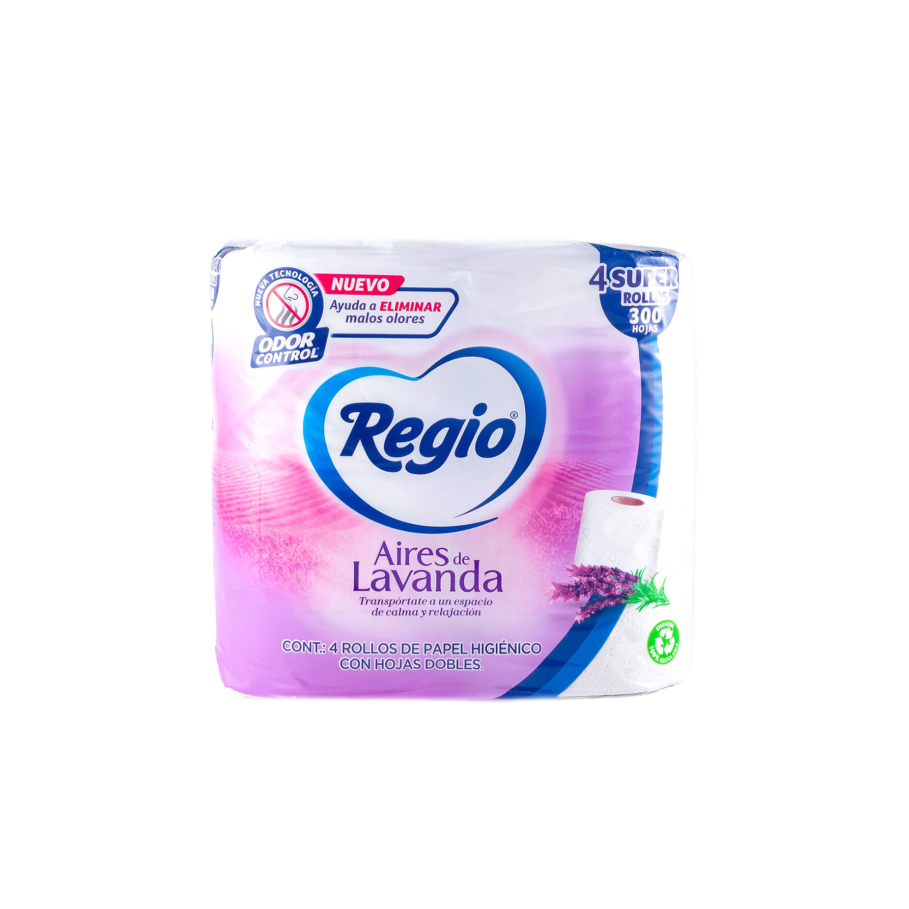 Papel Higienico Aires De Lavanda 300hd Regio 4.0 Pza