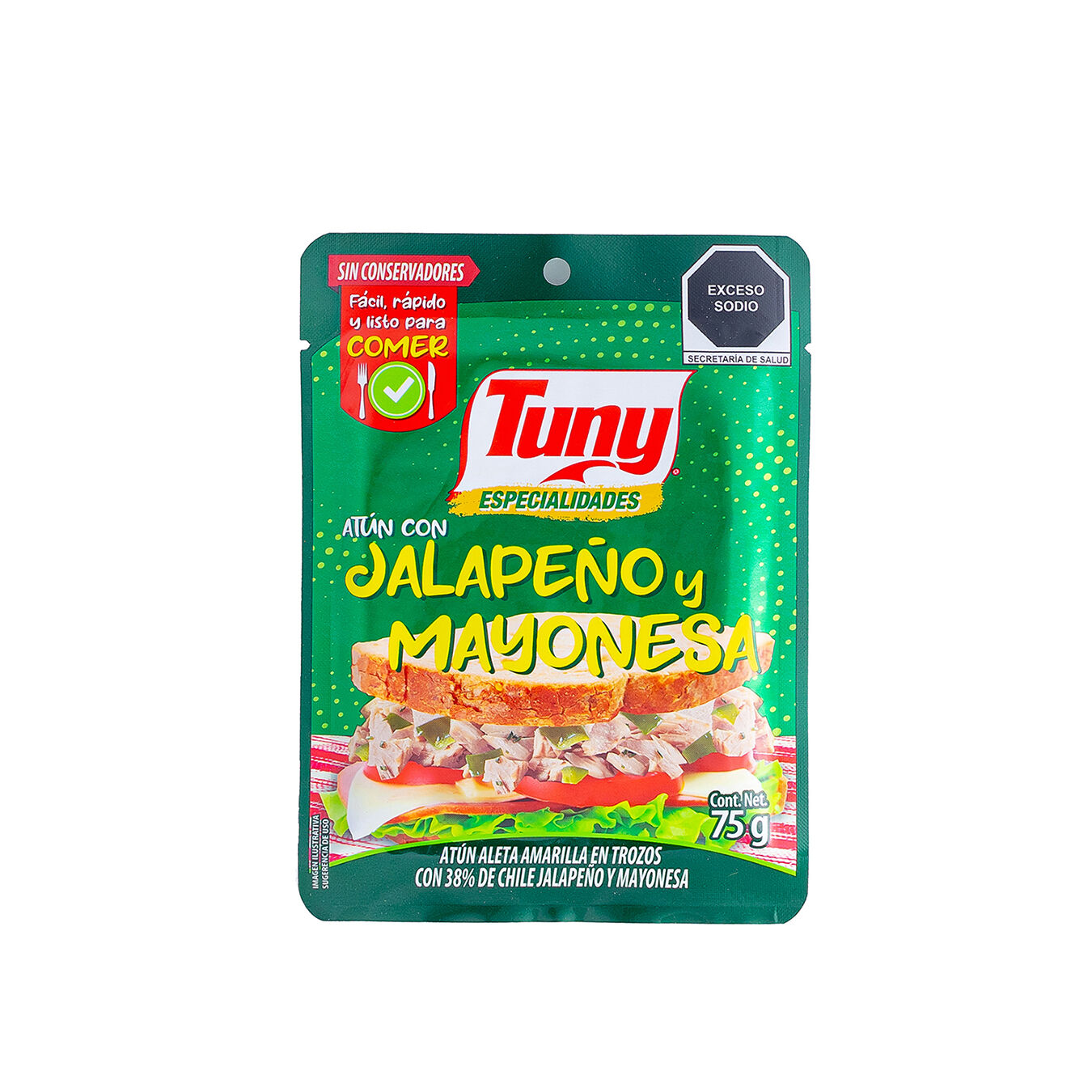 Pouch Jalapeño Y Mayonesa Tuny 75.0 Gr