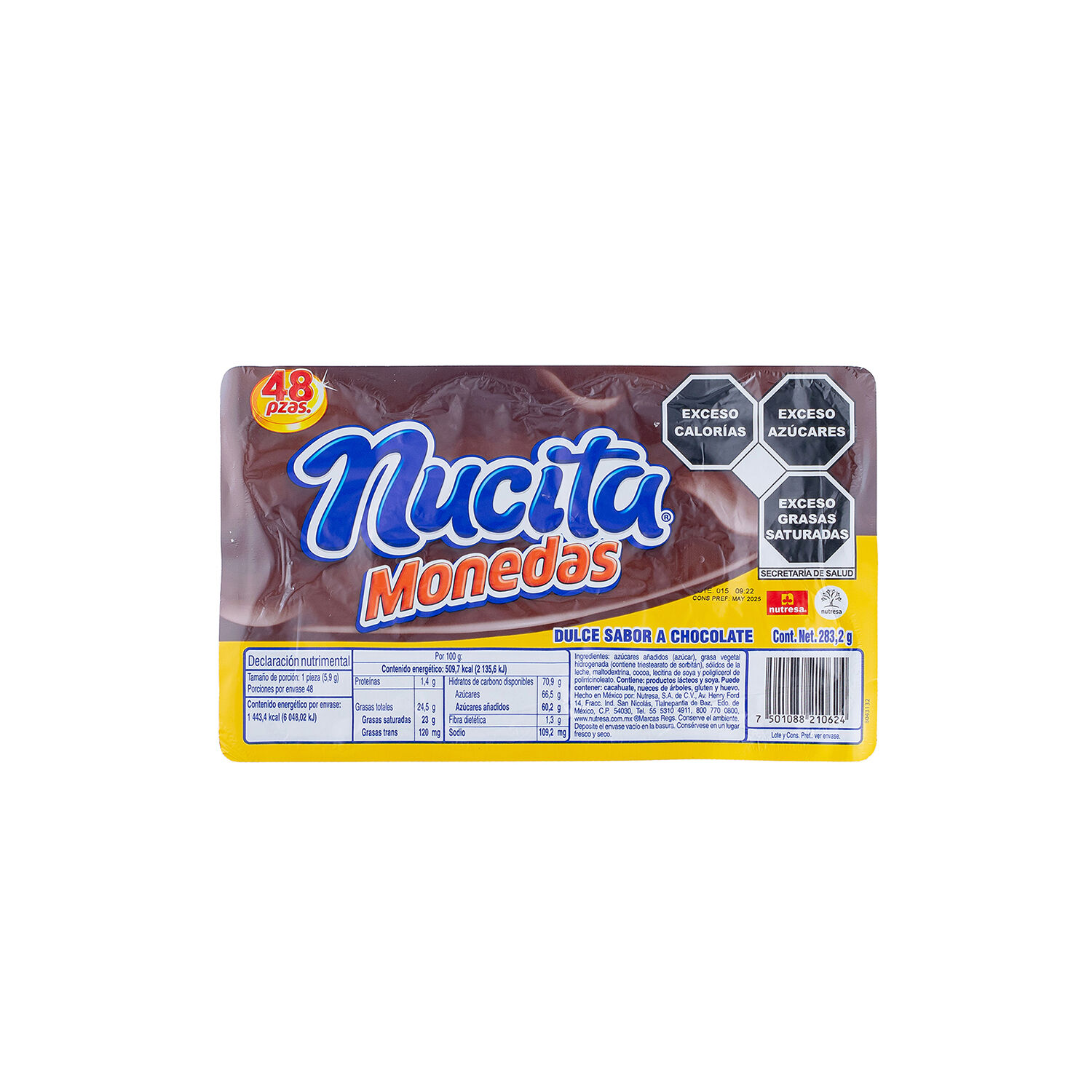 Monedas Oro Sabor Chocolate Nucita 48 0 Pza