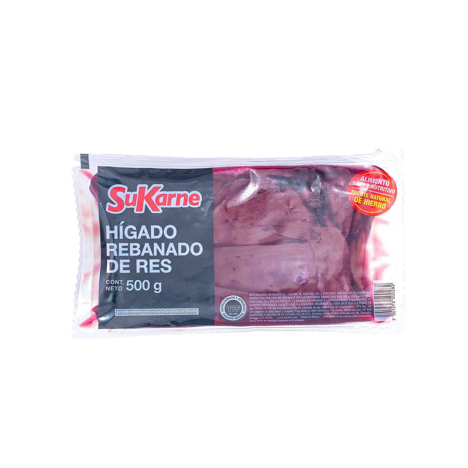 Higado De Res Sukarne 500.0 Gr