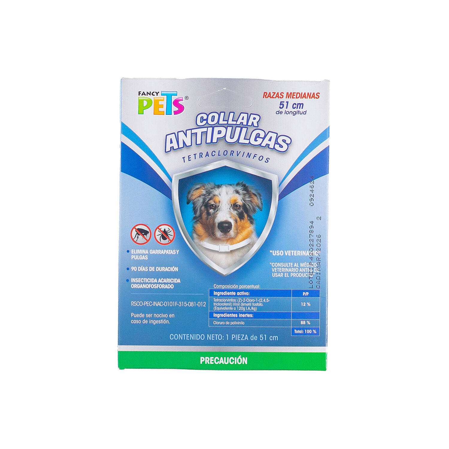 Collar Antipulgas P/razas Medianas 51cm Fancy Pets 1.0
