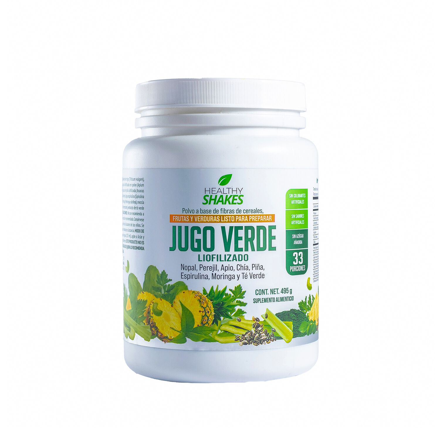 Jugo Verde Polvo Liofilizado Healthy Shakes 495.0 Gr