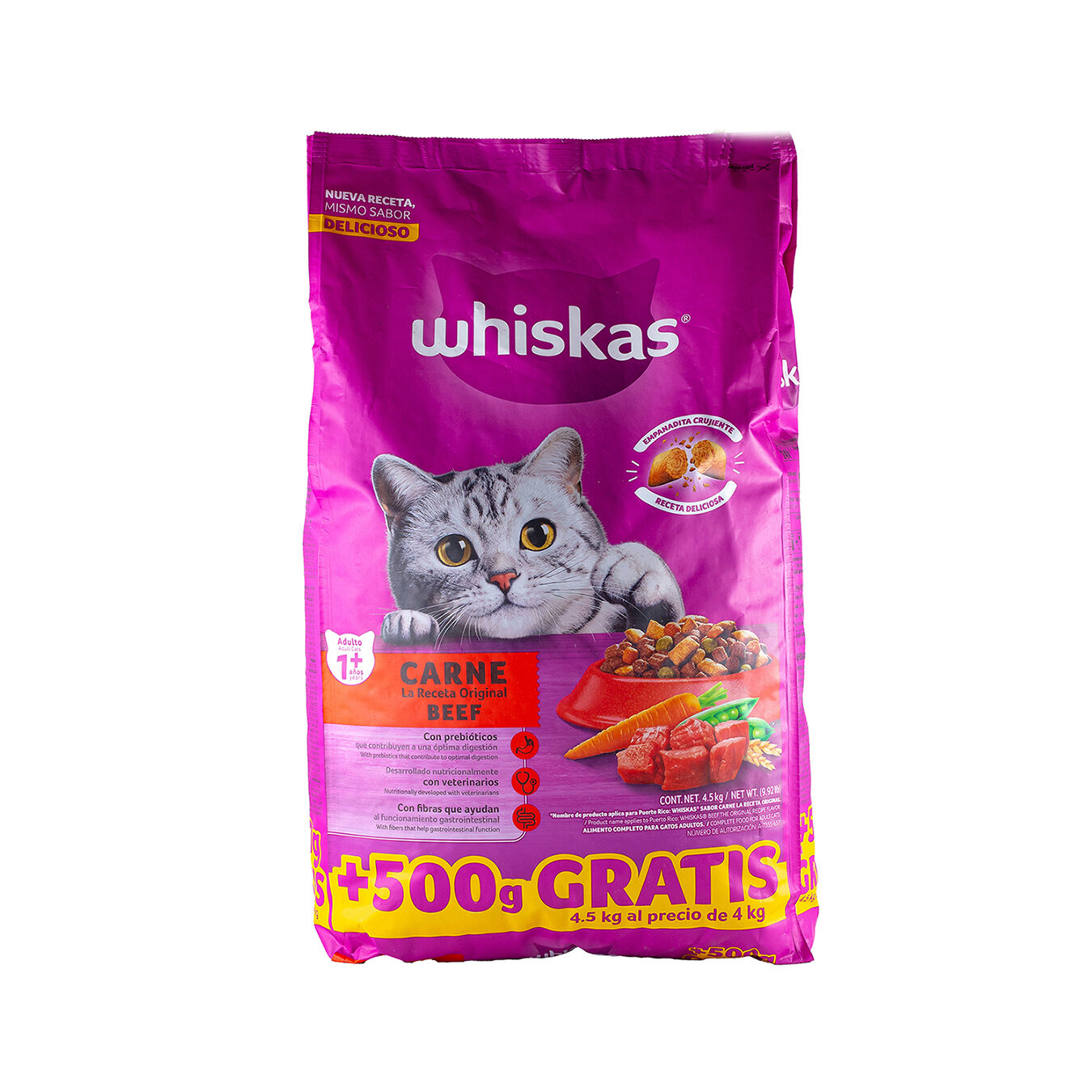 Comida Para Gato Carne Original Whiskas 4.5 Kg