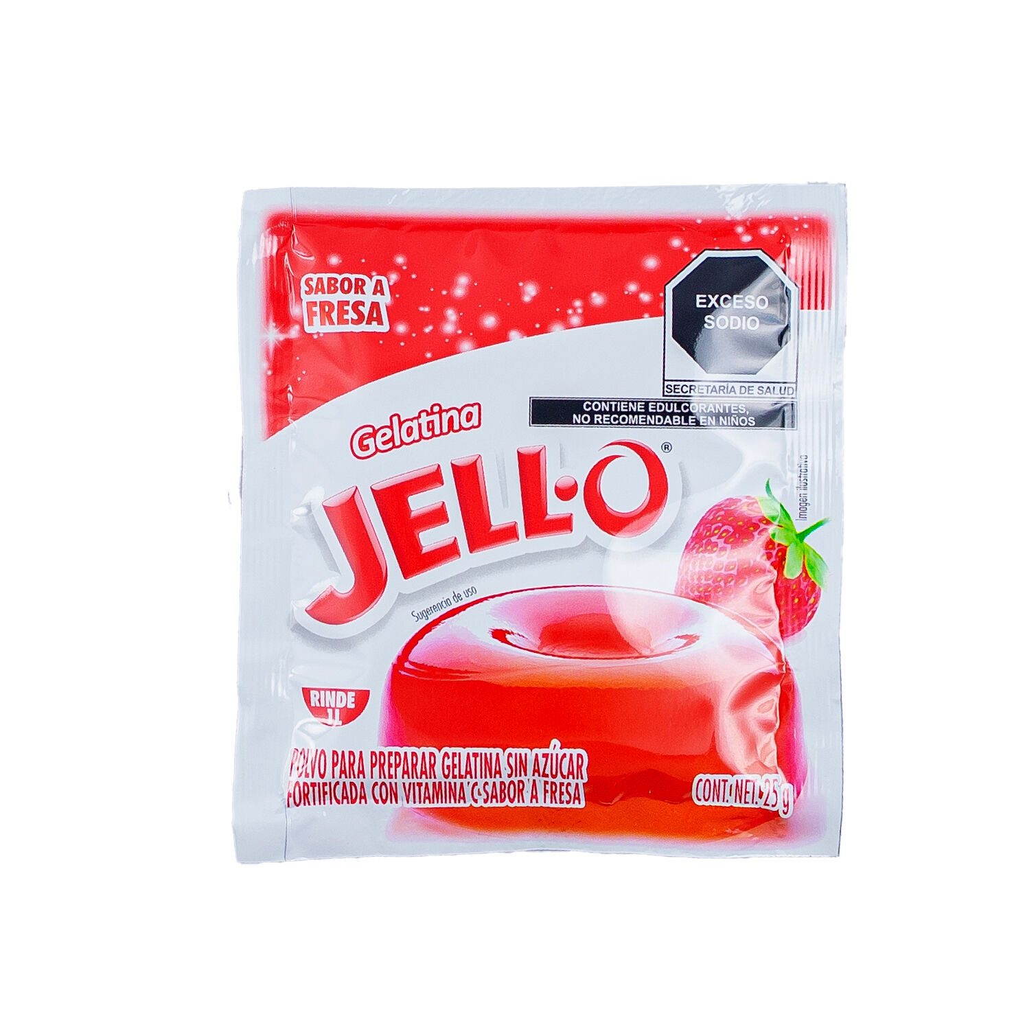 Gelatina Fresa Jell O 25.0 Gr