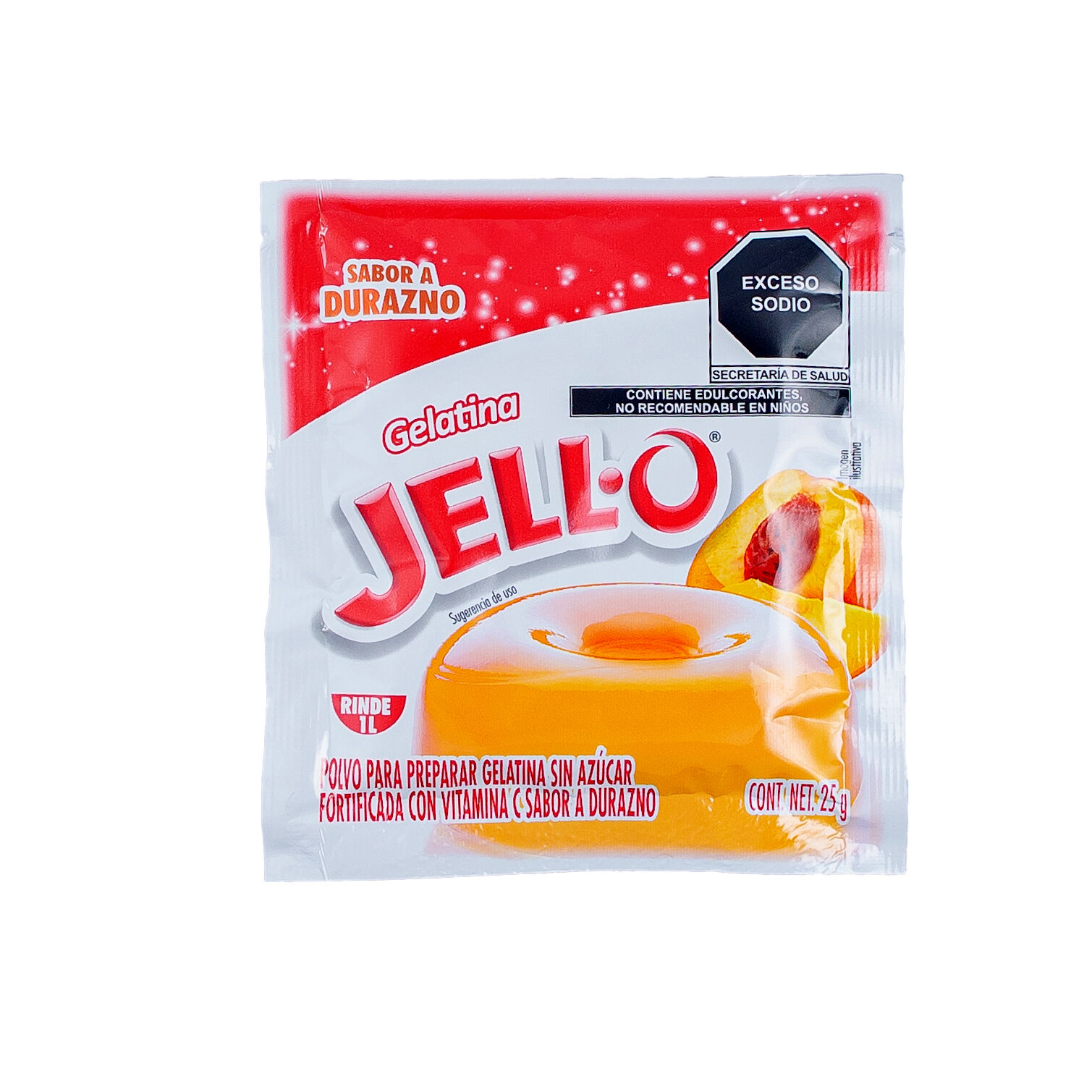 Gelatina Durazno Jell O 25.0 Gr