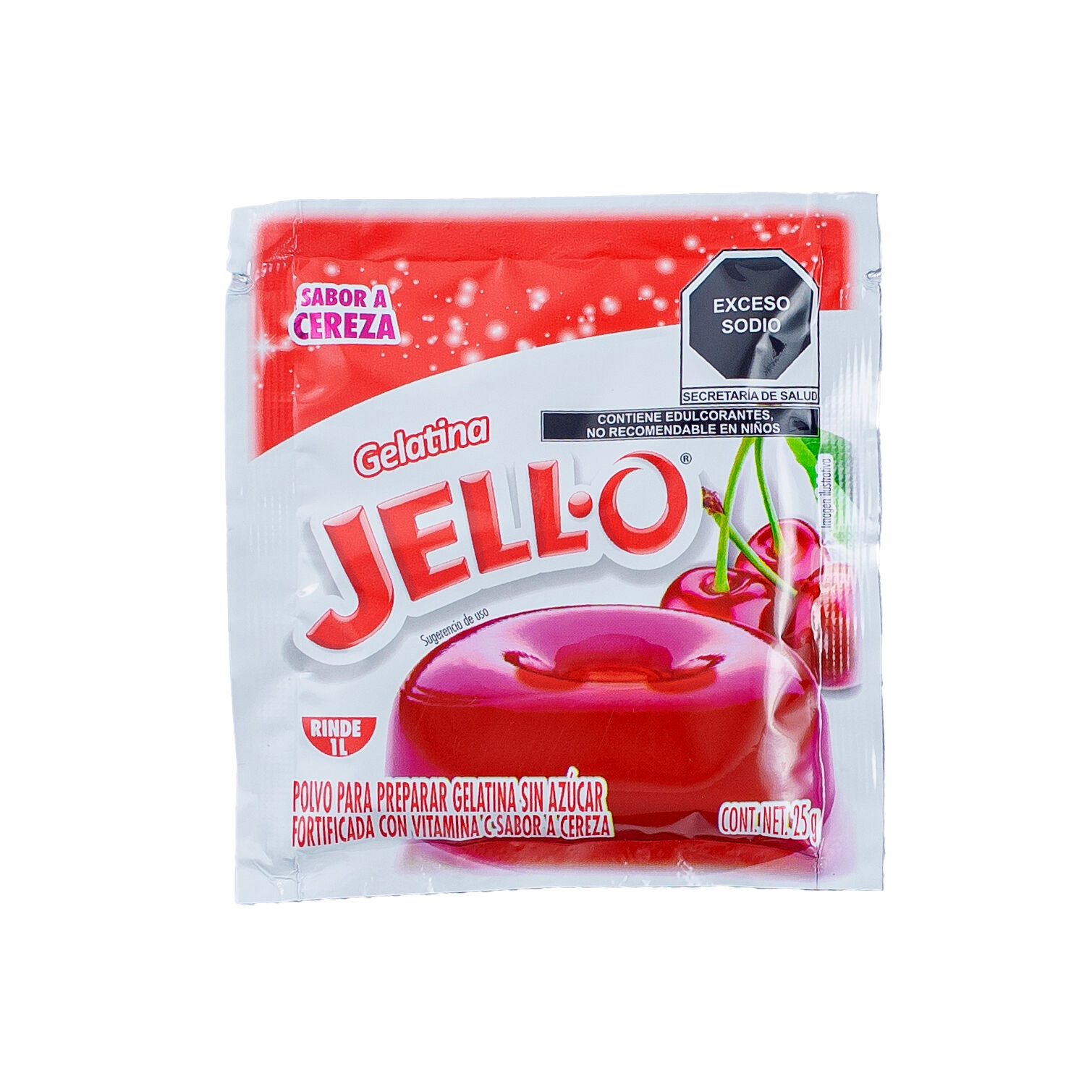 Gelatina Cereza Jell O 25.0 Gr