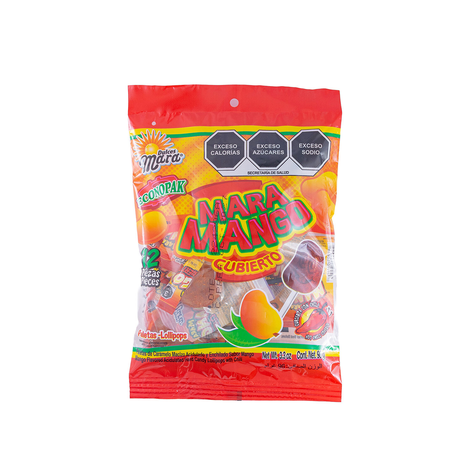 Bolsa De Paletas Mara Mango Cubierto Con Chile Dulces Mara