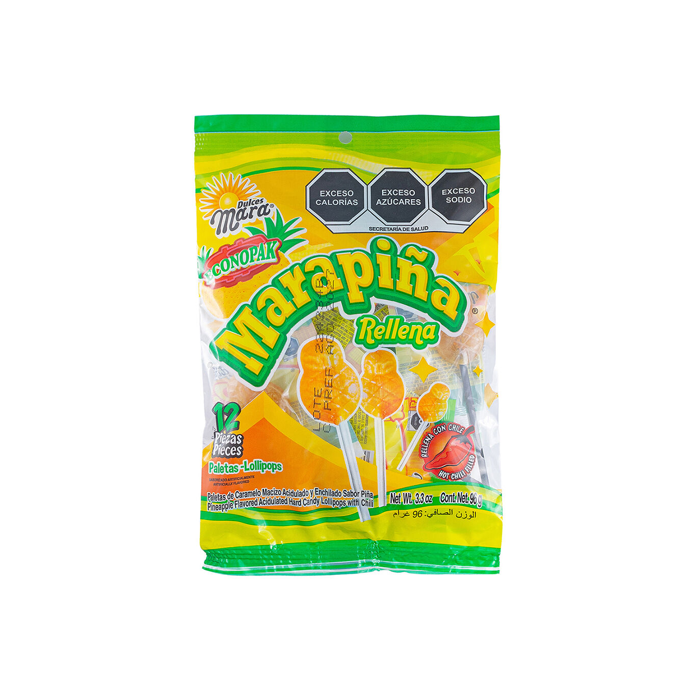 Bolsa De Paletas Mara Piña Rellena Con Chile Dulces Mara