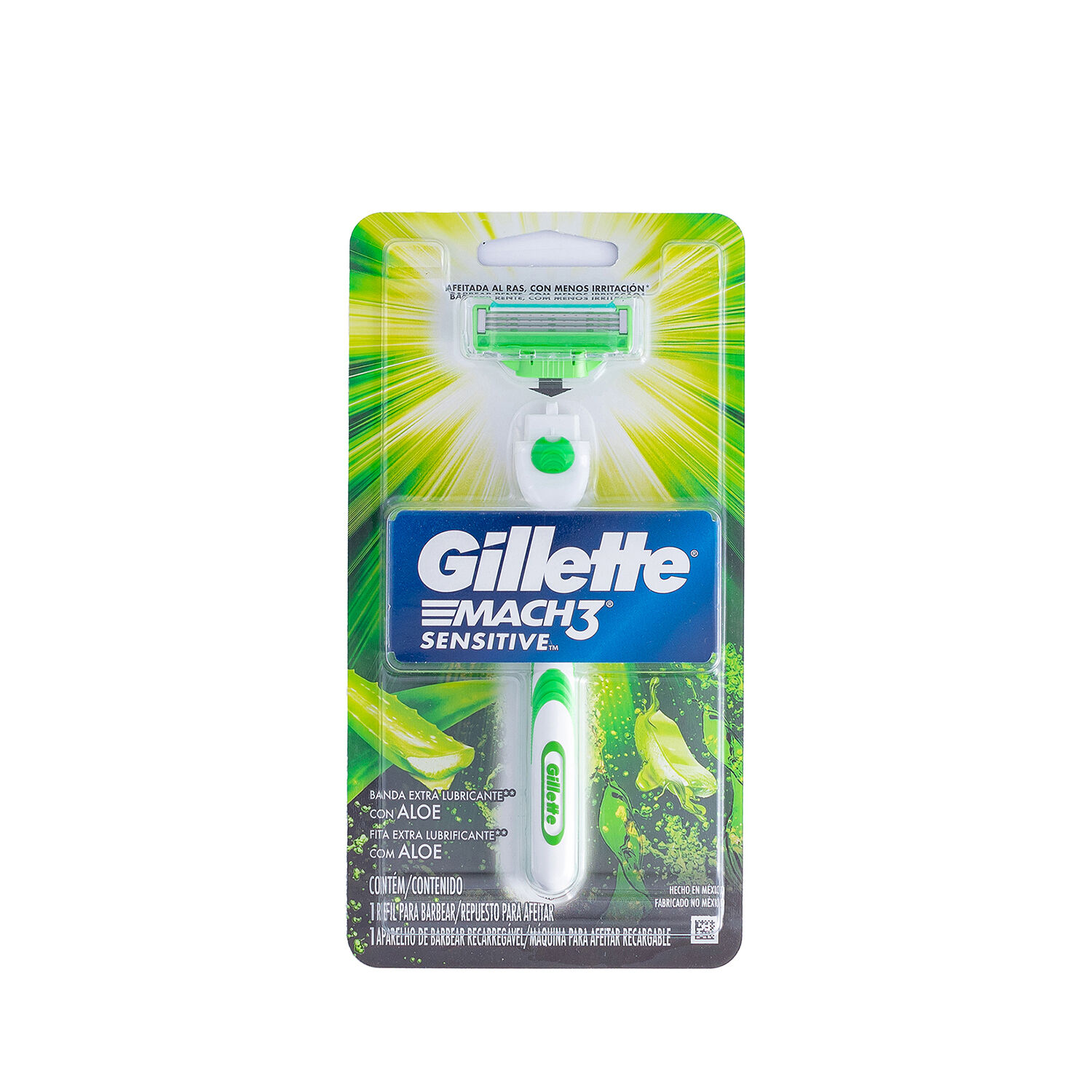 Maquina Mach3 Sensitive Gillette 1.0 Pza