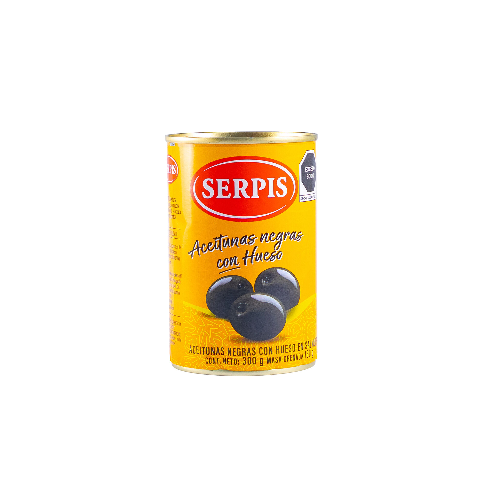 Aceituna Negra Cacereña Con Hueso Serpis 300.0 Gr