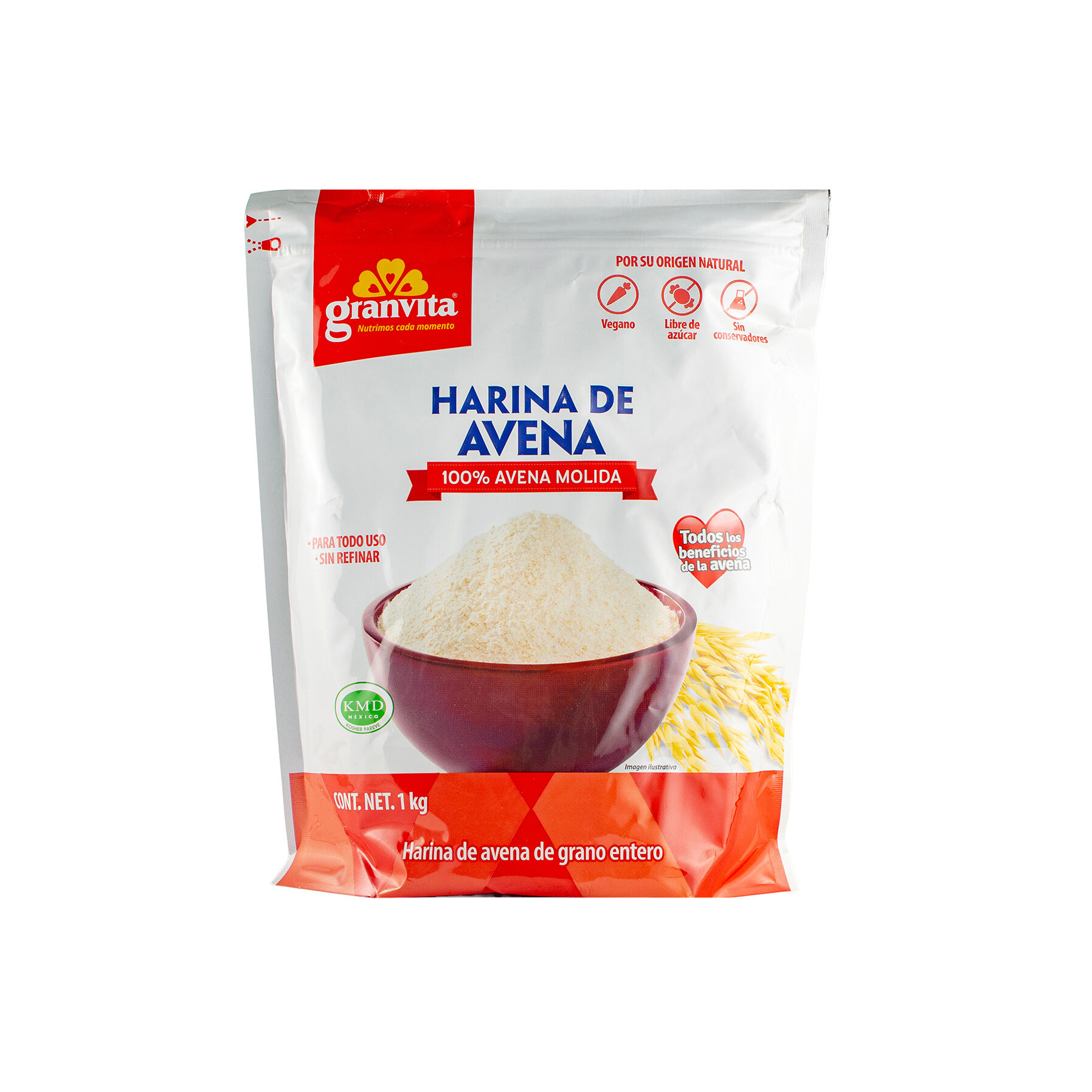 Harina De Avena Integral Granvita 1.0 Kg