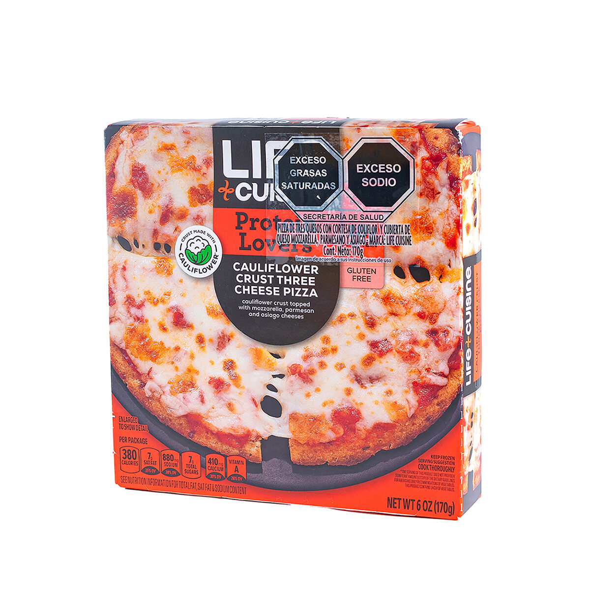 Pizza Tres Quesos Cortes De Coliflor L