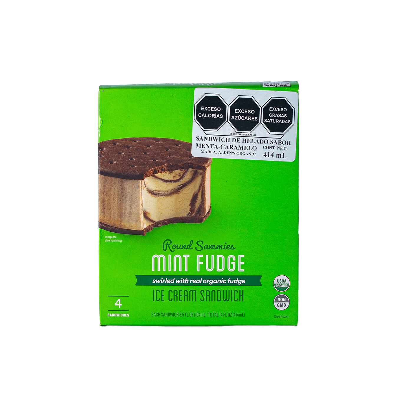 Sandwich Mint Fudge Aldens Organic 4.0 Pza