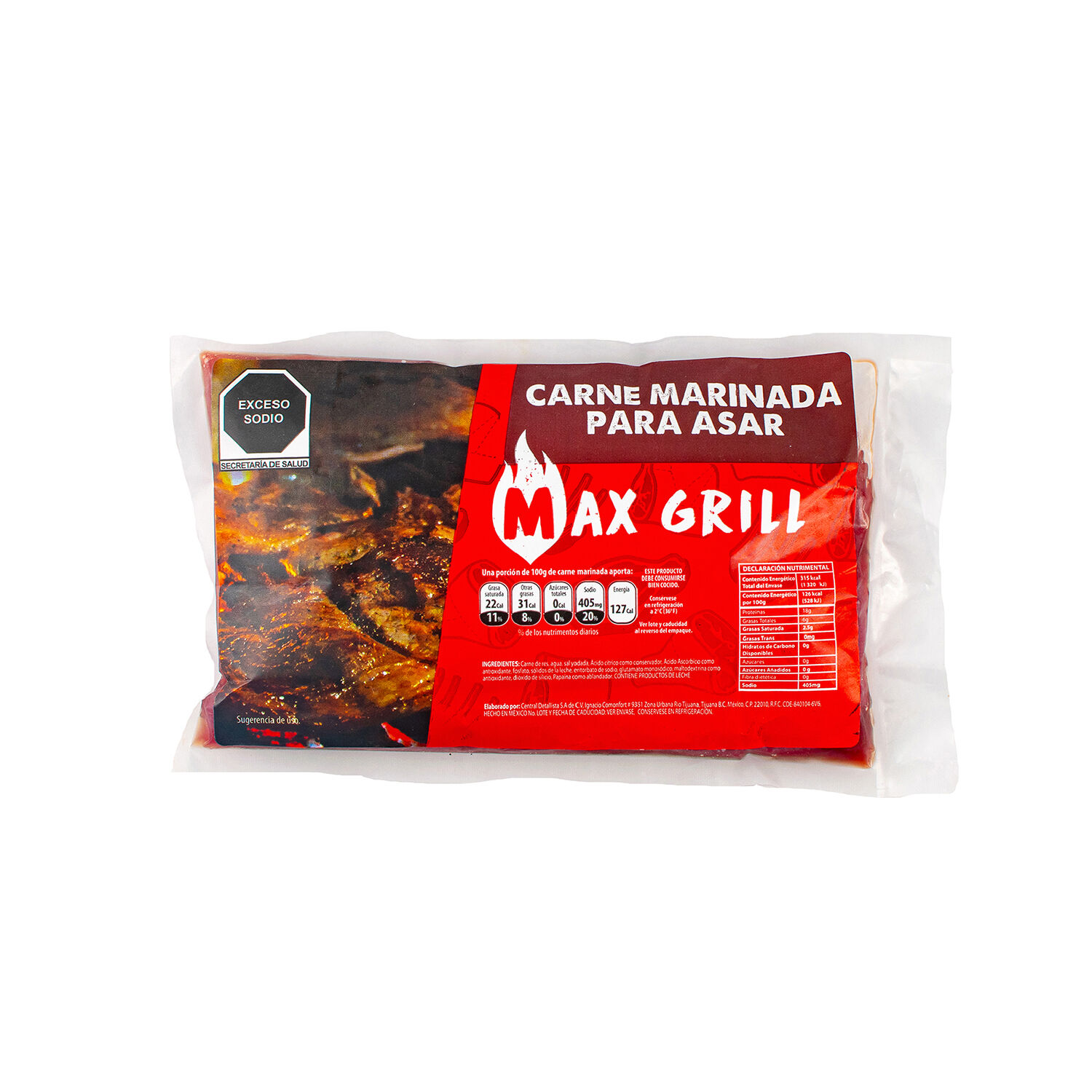 Carne Para Asar Marinada Max Grill 550.0 Gr