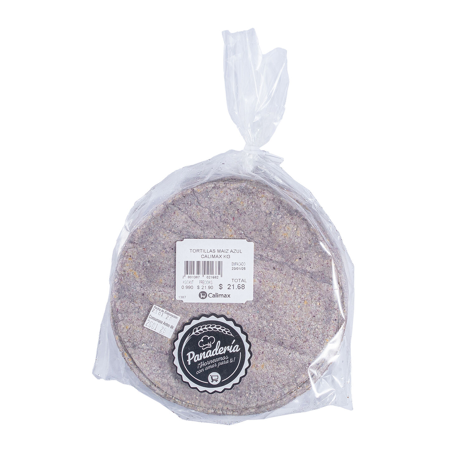 Tortillas Maiz Azul Calimax 1.0 Kg