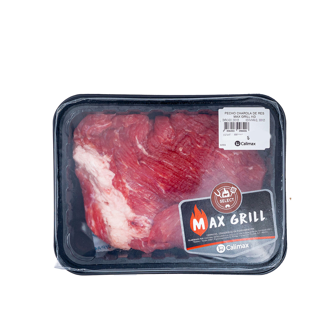 Pecho Charola De Res Max Grill 1.0 Kg