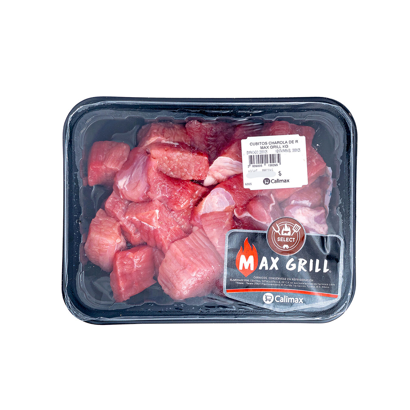 Cubitos Charola De Res Max Grill 1.0 Kg