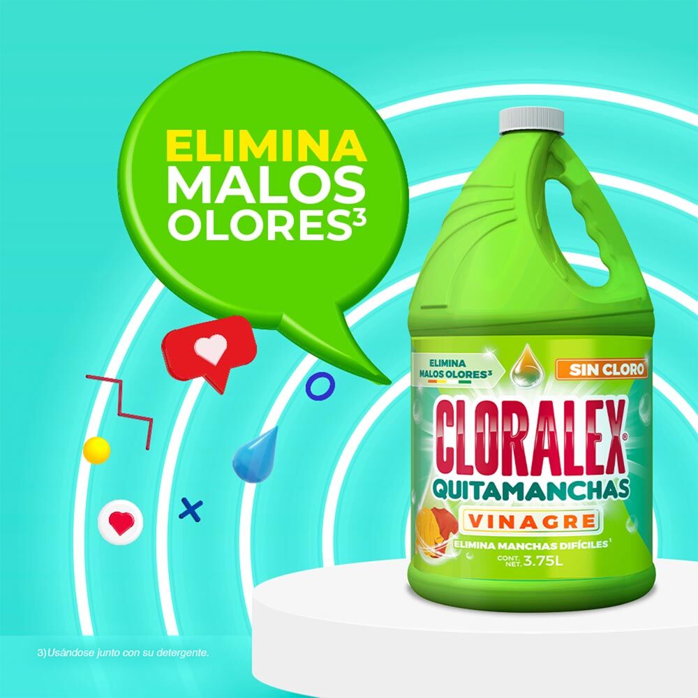 Cloro Quitamanchas Vinagre Cloralex 3.75 Lt