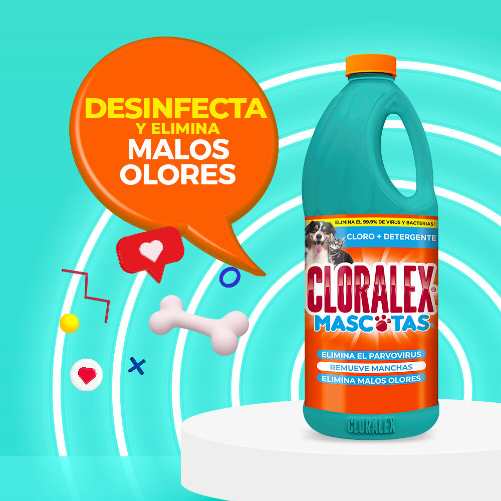 Limpiador Liquido Con Cloro Mascotas Con Aroma Cloralex 1