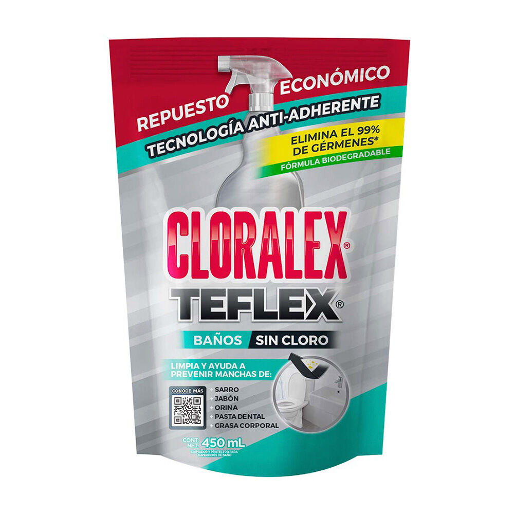 Limpiador Para Baños Teflex Sin Cloro Repuesto Cloralex 4