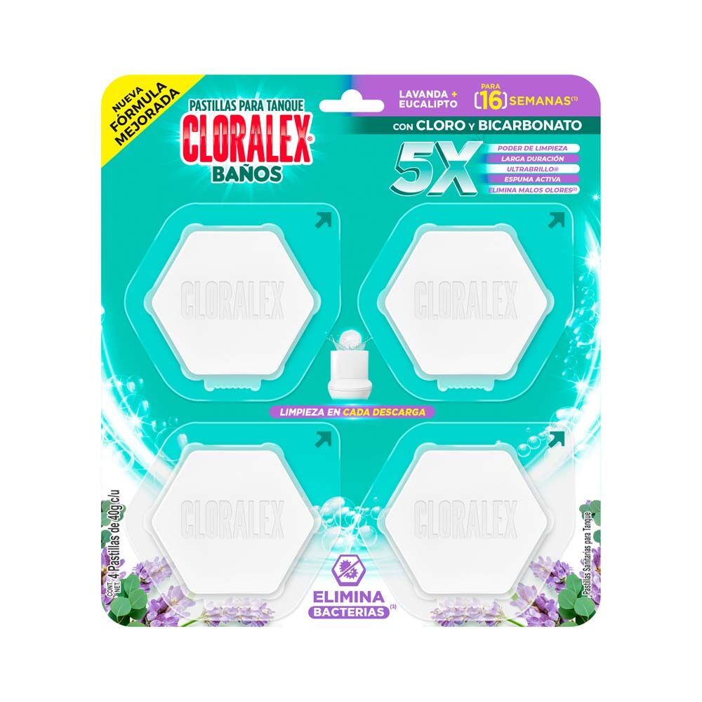 Pastillas Hex Blancas 160gr Cloralex 4.0 Pza