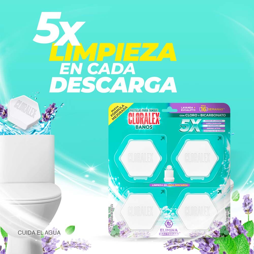 Pastillas Hex Blancas 160gr Cloralex 4.0 Pza