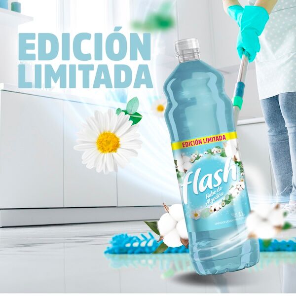 Limpiador Multiusos Nube De Algodon Flash 1.0 Lt