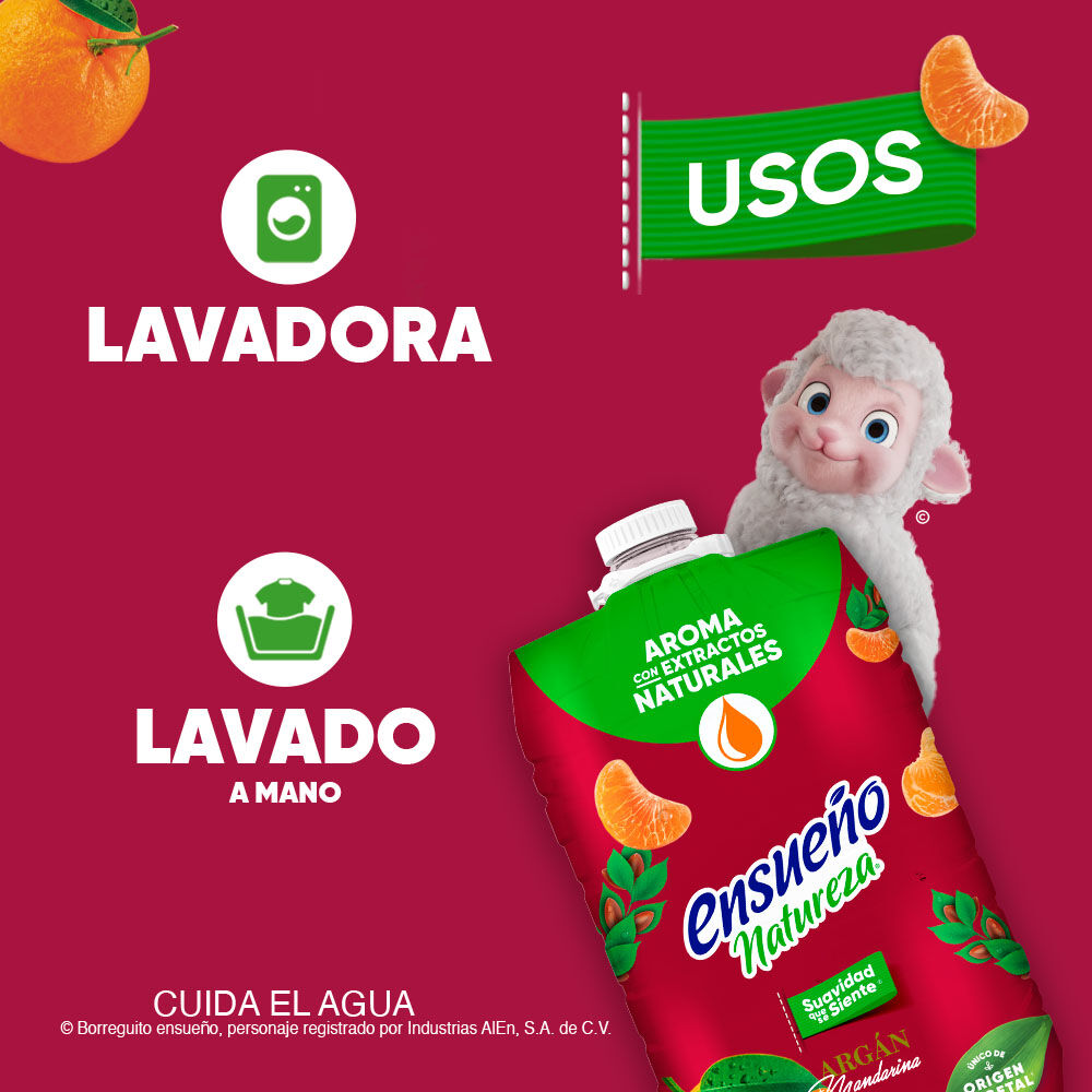 Suavizante De Telas Naturaleza Argan Mandarina Ensueño 5.