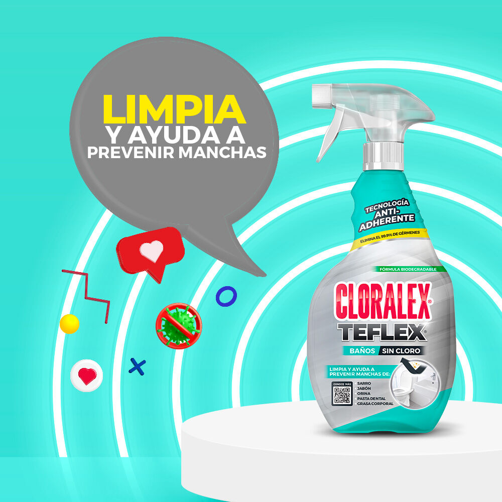 Limpiador Para Baños Teflex Sin Cloro Cloralex 650.0 M