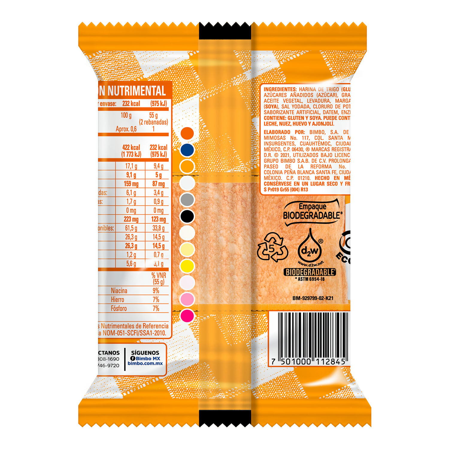 Rebanadas Vainilla Bimbo 55.0 Gr