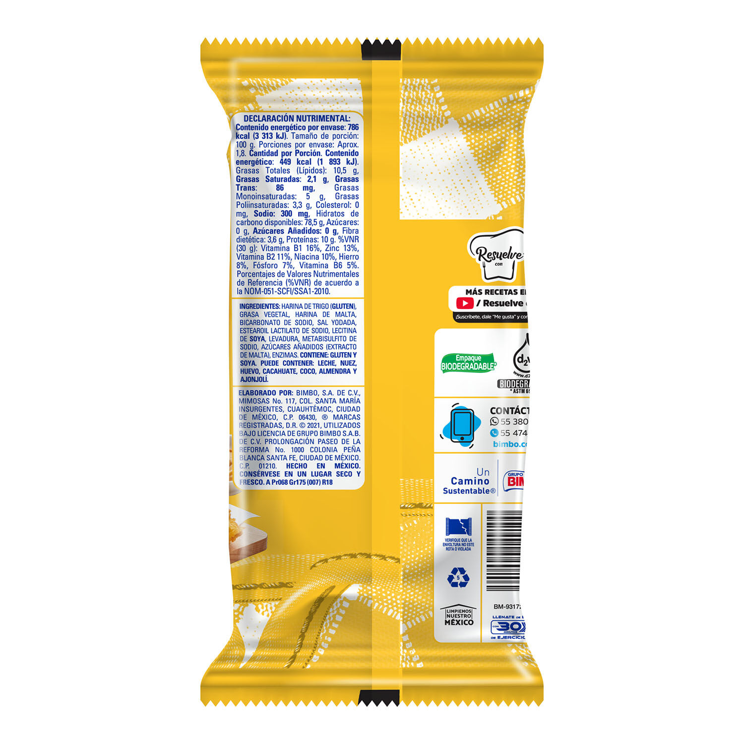 Pan Crujiente Bimbo 175.0 Gr