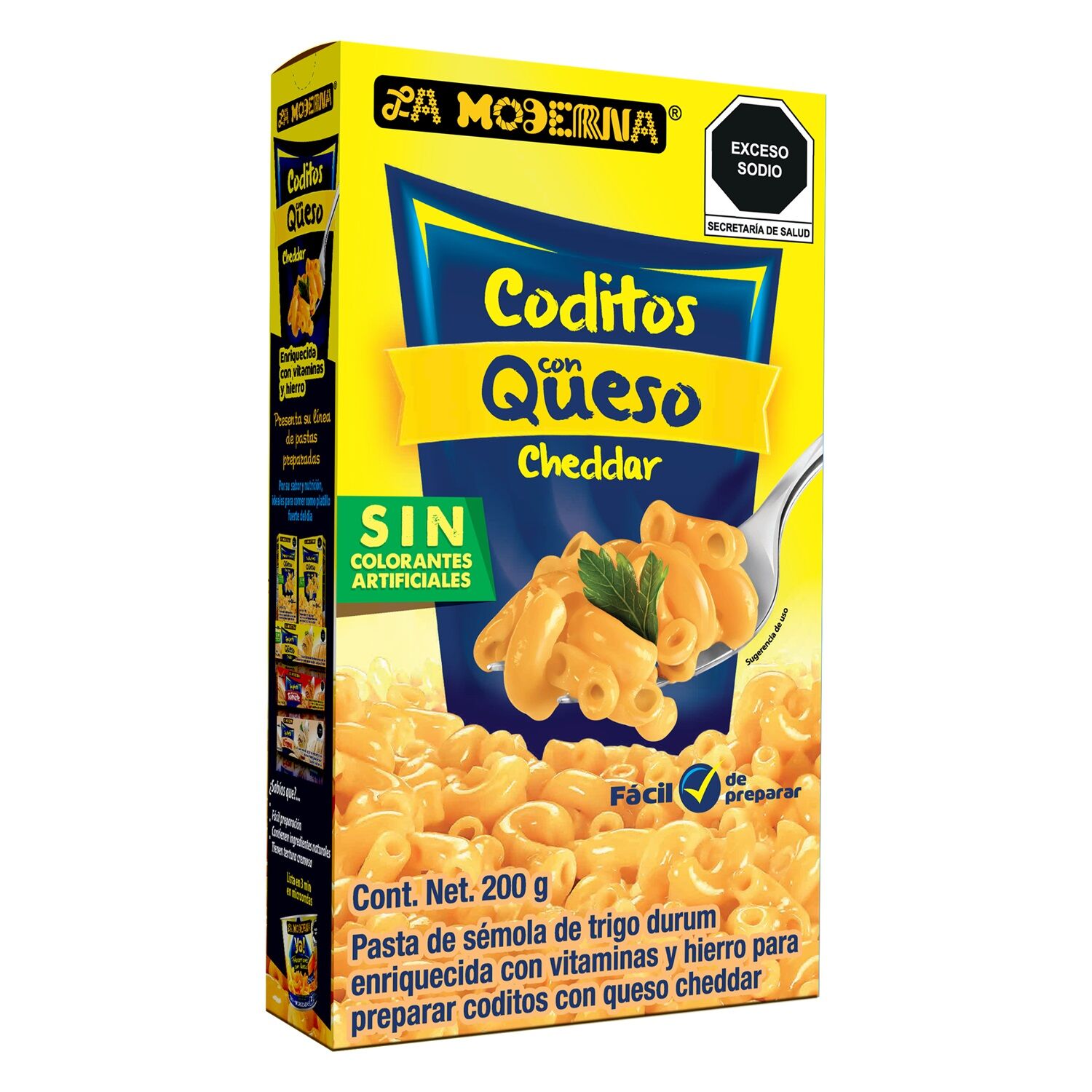 Pasta De Coditos Con Queso La Moderna 200.0 Gr