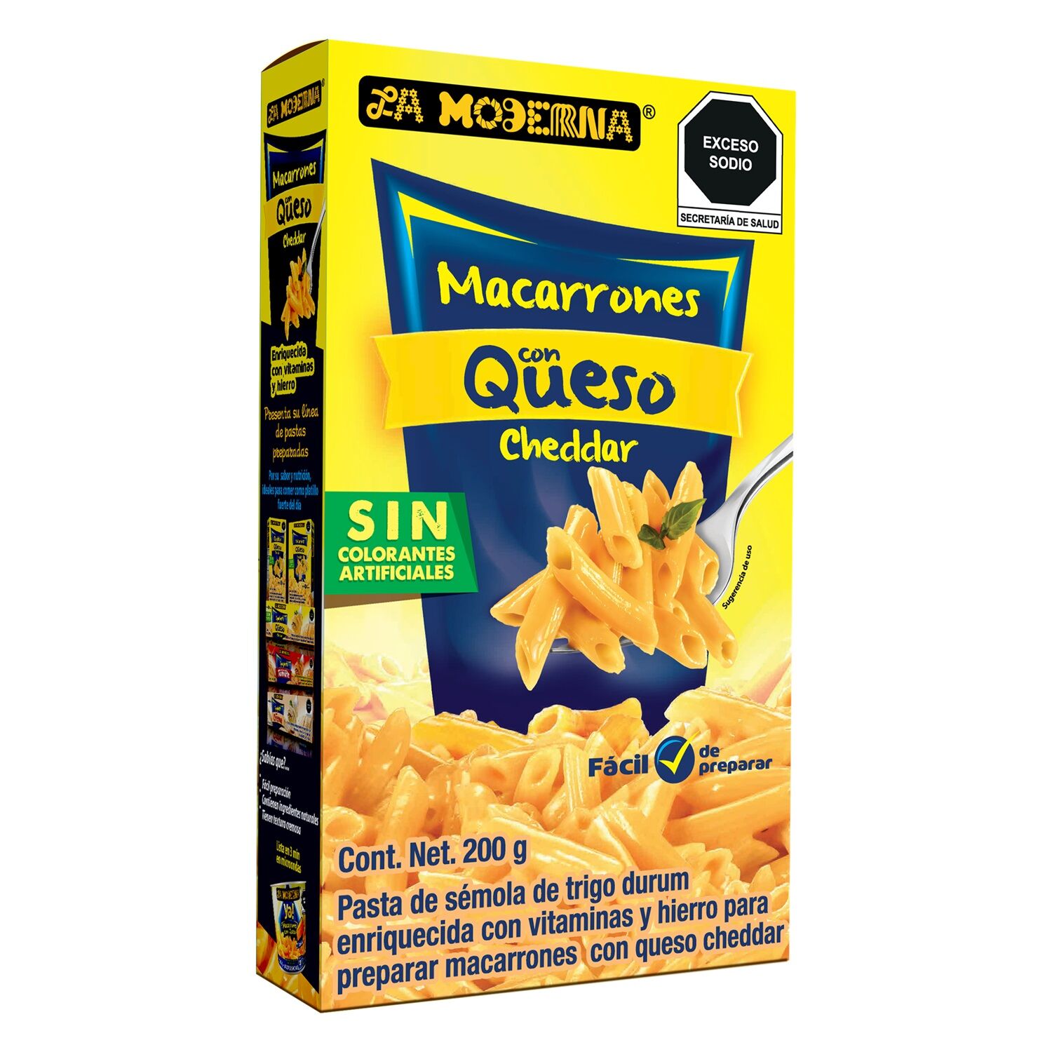 Pasta Macarrones Con Queso La Moderna 200.0 Gr