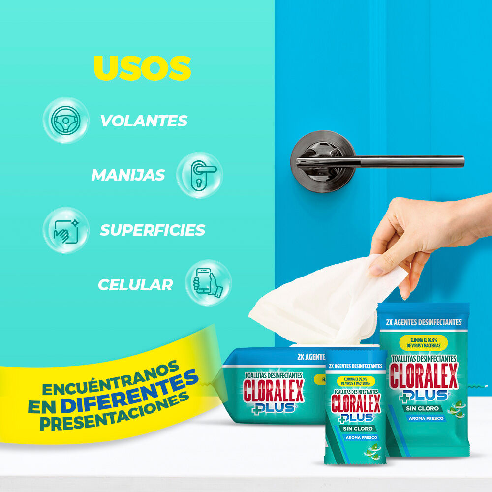 Desinfectante Toallitas Cloralex 16.0 Pza