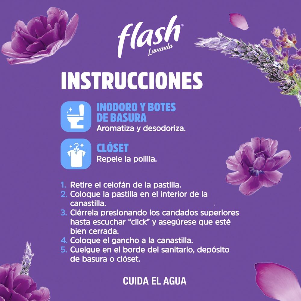 Pastilla Sanitaria Lavanda Flash 65.0 Gr