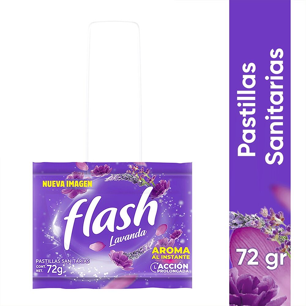 Pastilla Sanitaria Lavanda Con Gancho Flash 72.0 Gr