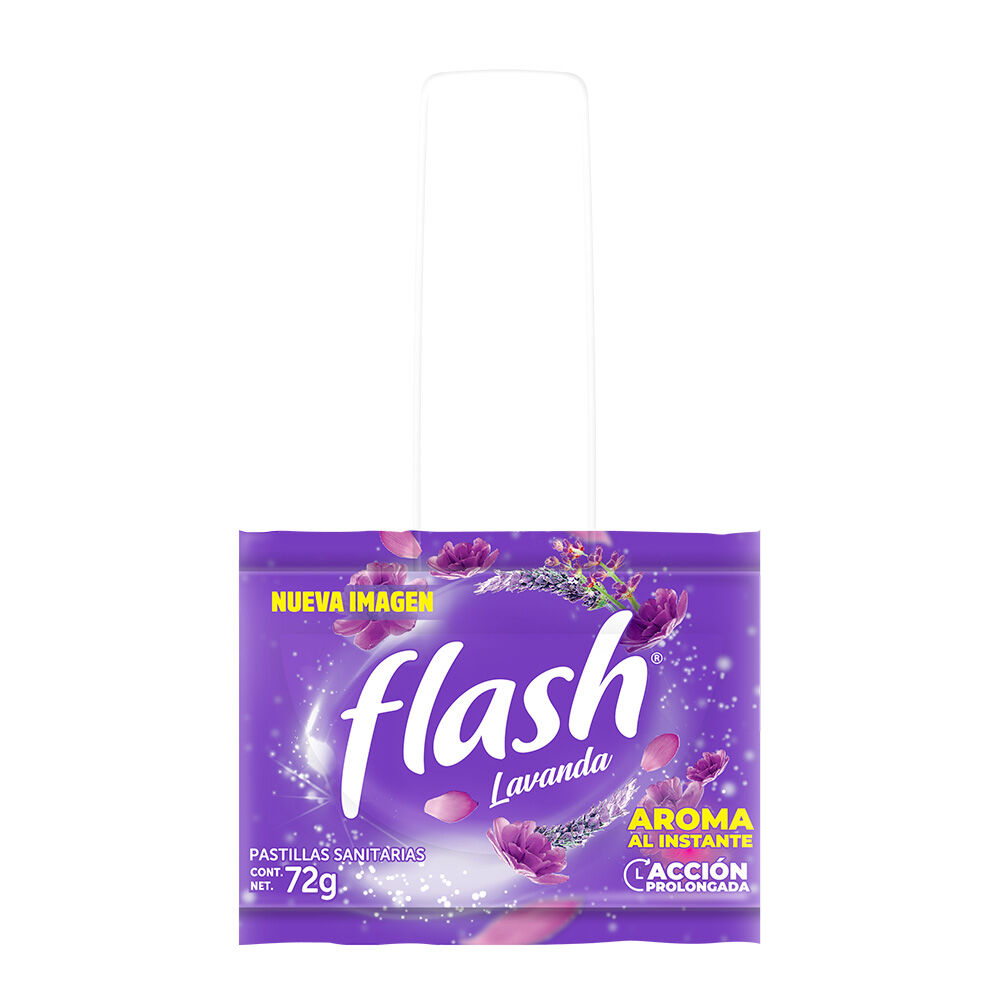 Pastilla Sanitaria Lavanda Con Gancho Flash 72.0 Gr