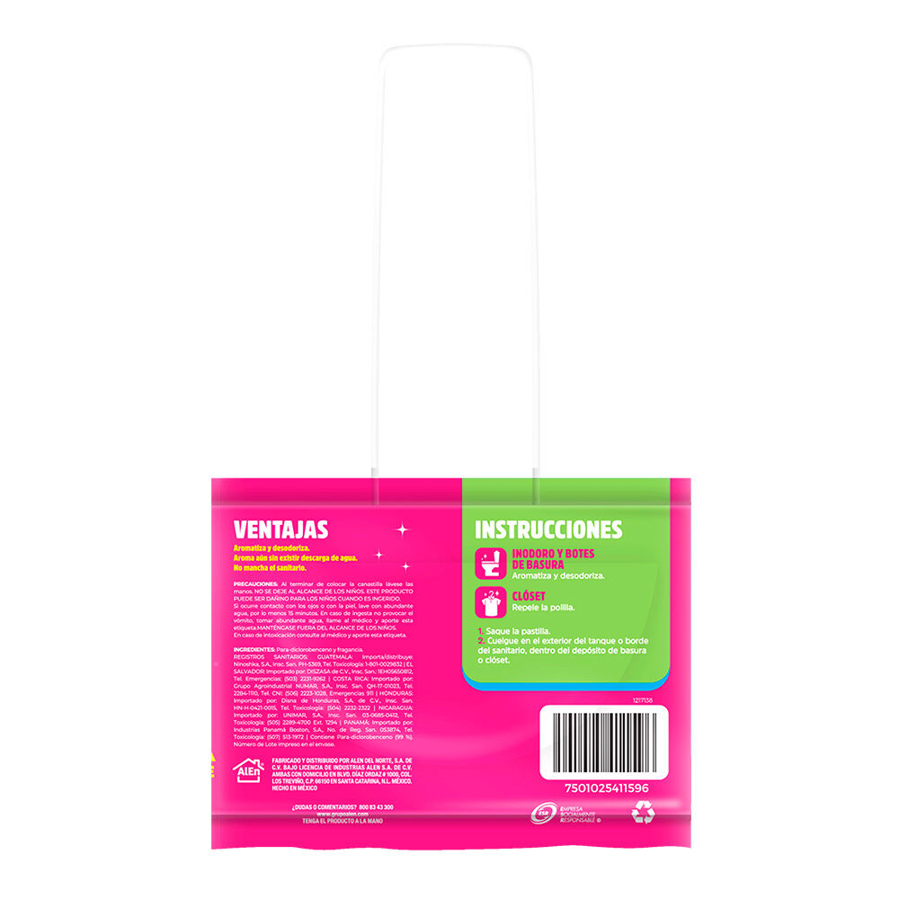 Pastilla Sanitaria Floral Con Gancho Flash 72.0 Gr