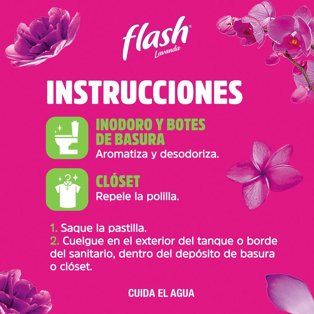 Pastilla Sanitaria Floral Con Gancho Flash 72.0 Gr