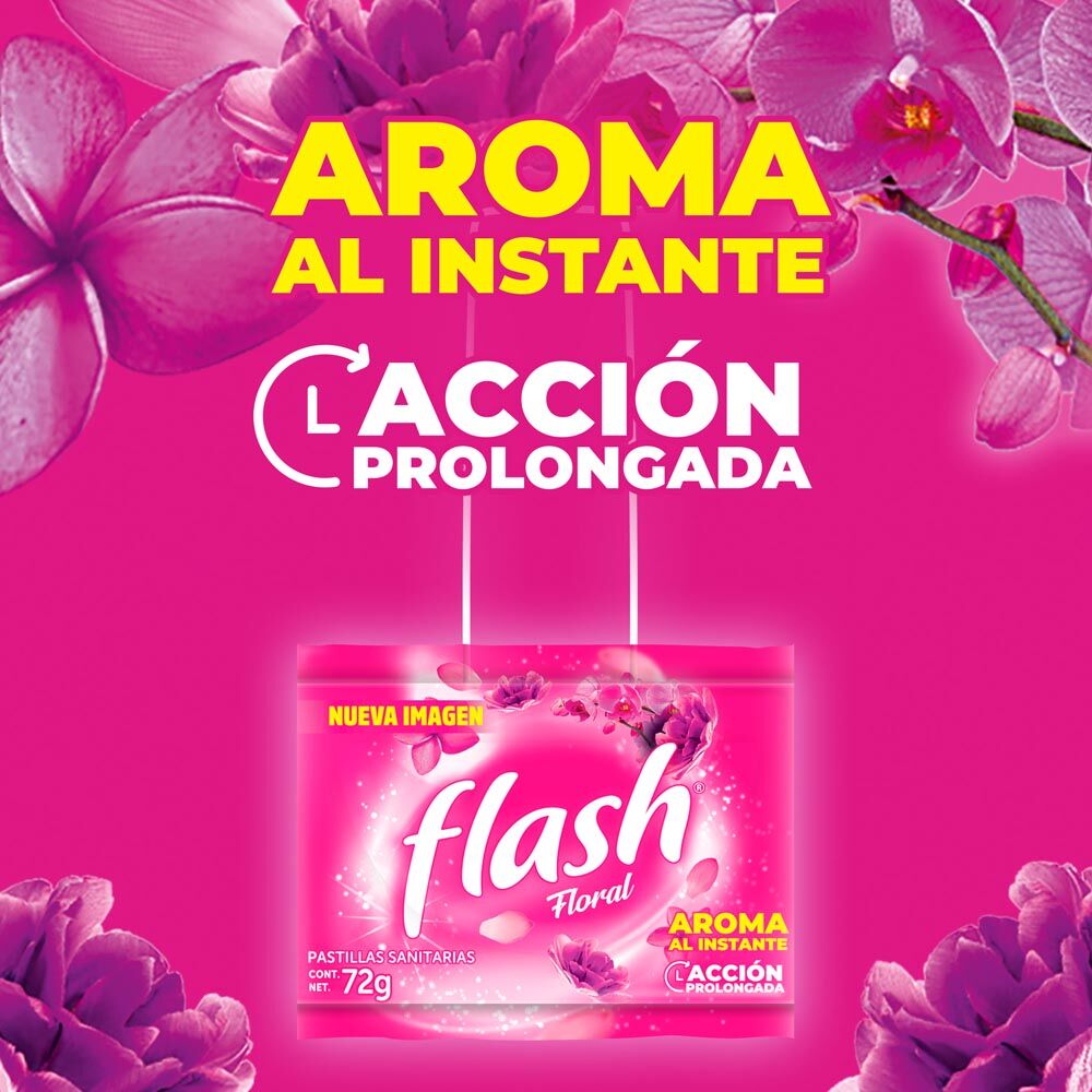 Pastilla Sanitaria Floral Con Gancho Flash 72.0 Gr