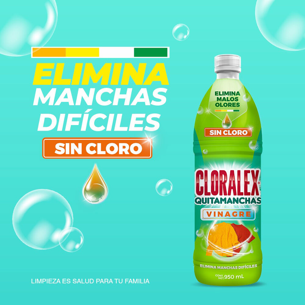 Quitamanchas Color Vinagre 950ml Cloralex 1.0 Pza
