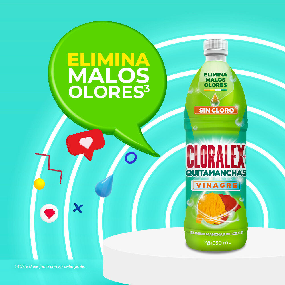 Quitamanchas Color Vinagre 950ml Cloralex 1.0 Pza